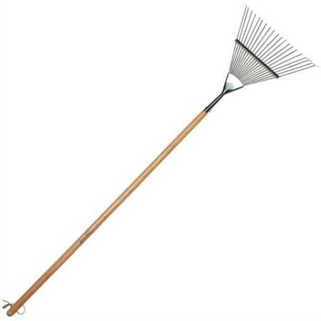 RHS stainless flexi-tined lawn rake